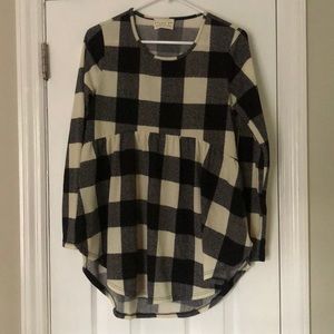 Women’s buffalo check top